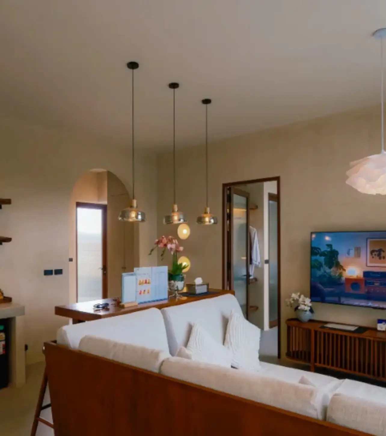 Living room with TV