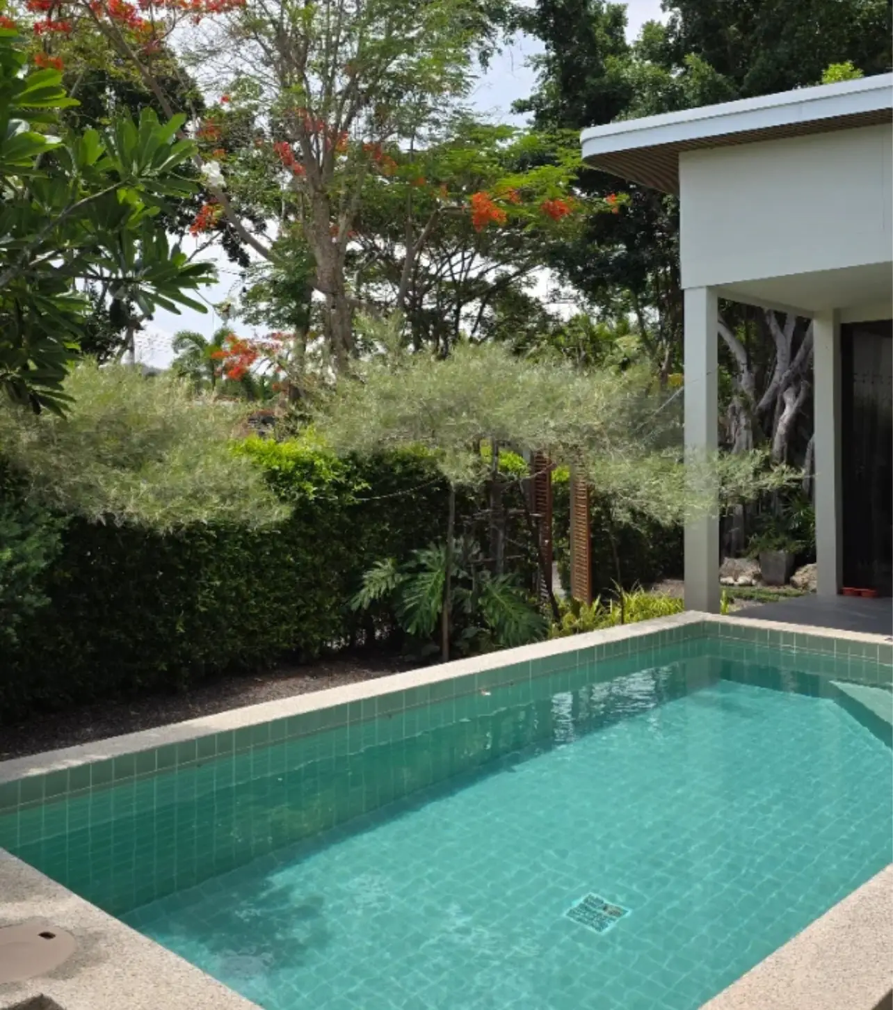 Private pool and garden